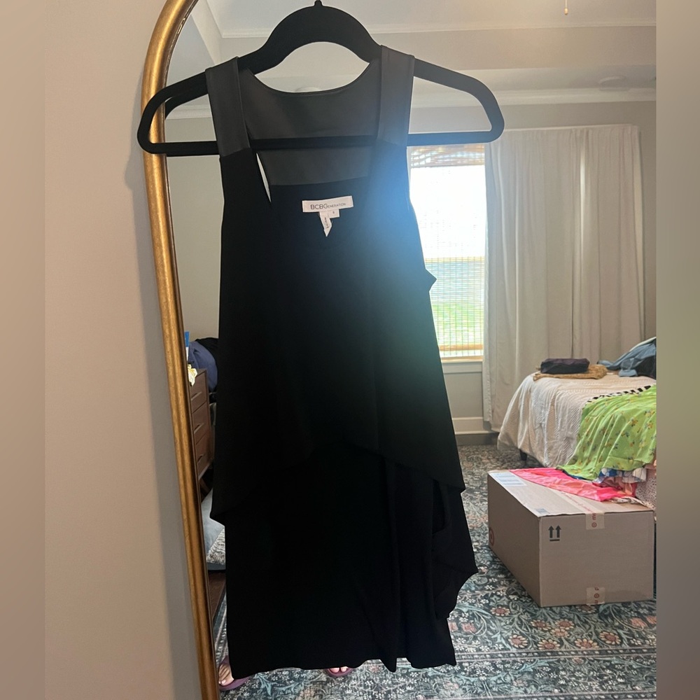 BCBG dress! Black midi, flowy dress!